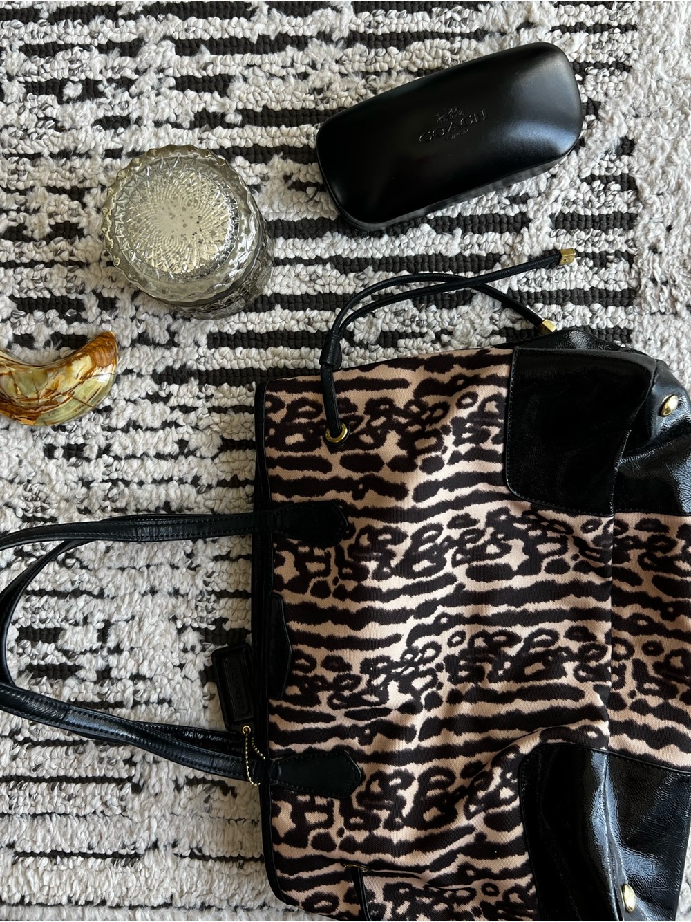 Coach Leopard Print Drawstring Shoulder Bag - Picture 2 of 10